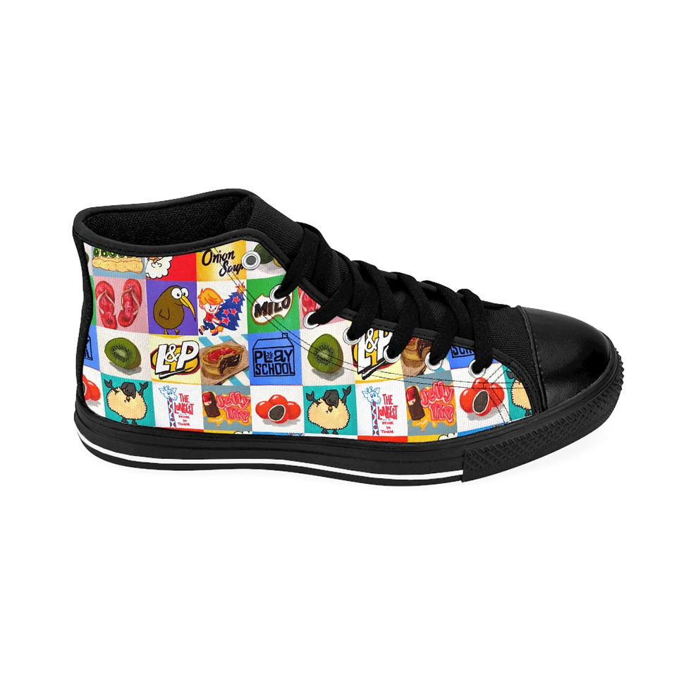 Thumbnail: Kiwiana Collage - Men's Classic Sneakers
