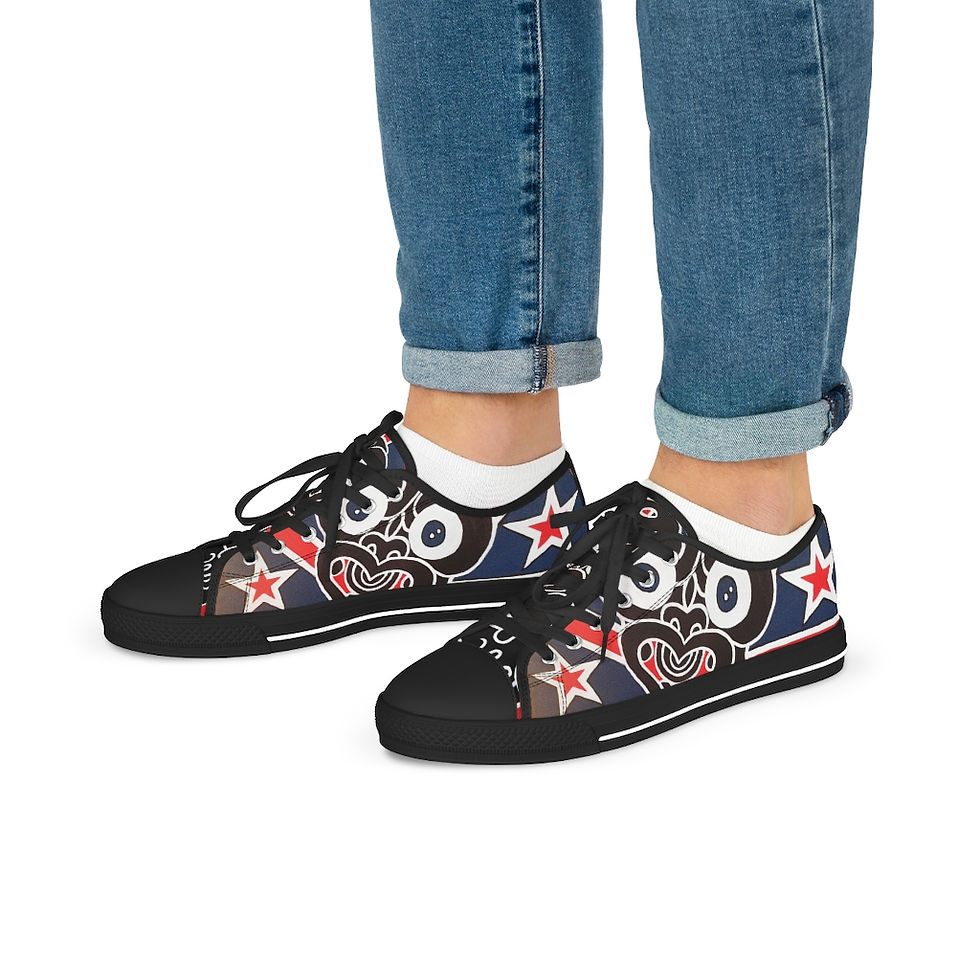 Thumbnail: NZ Flag Tiki Men's Low Top Sneakers