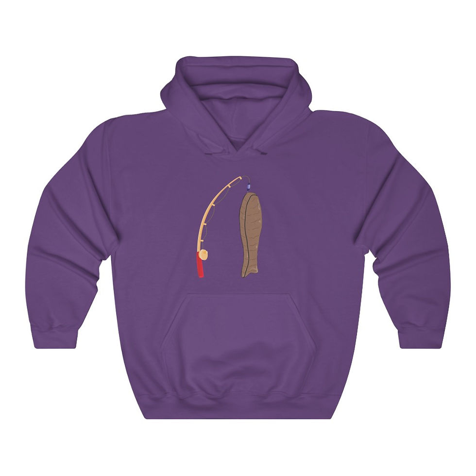 Thumbnail: Caught a Chocolate Fish Unisex Heavy Blend™ Hooded Sweatshirt