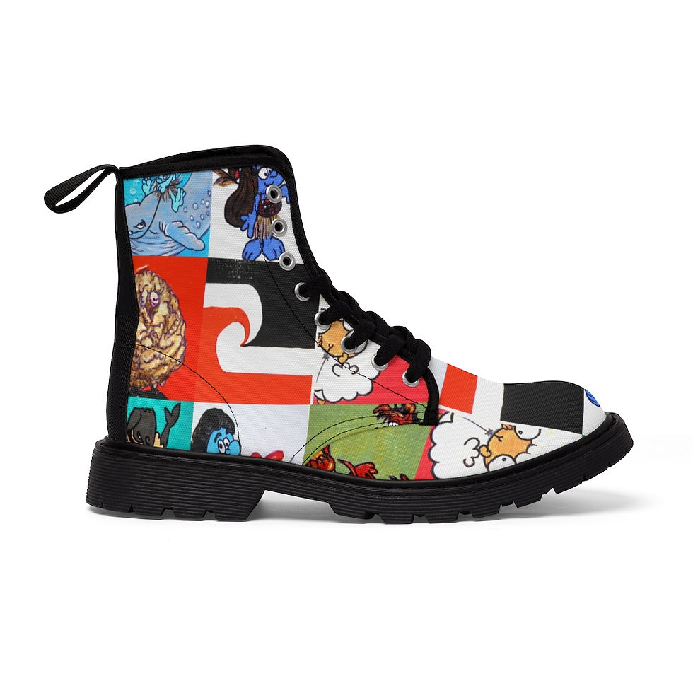 Thumbnail: Kiwiana Smurfs Men's Canvas Boots