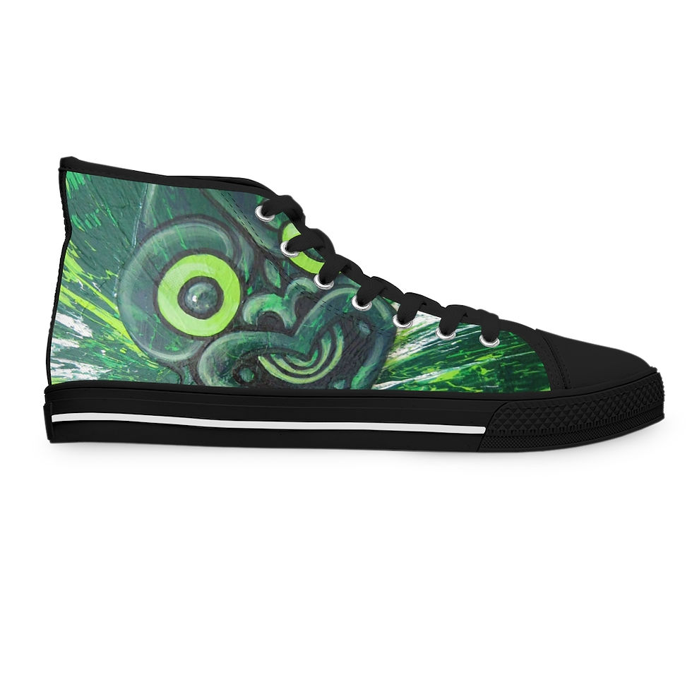 Thumbnail: Green Tiki Women's High Top Sneakers