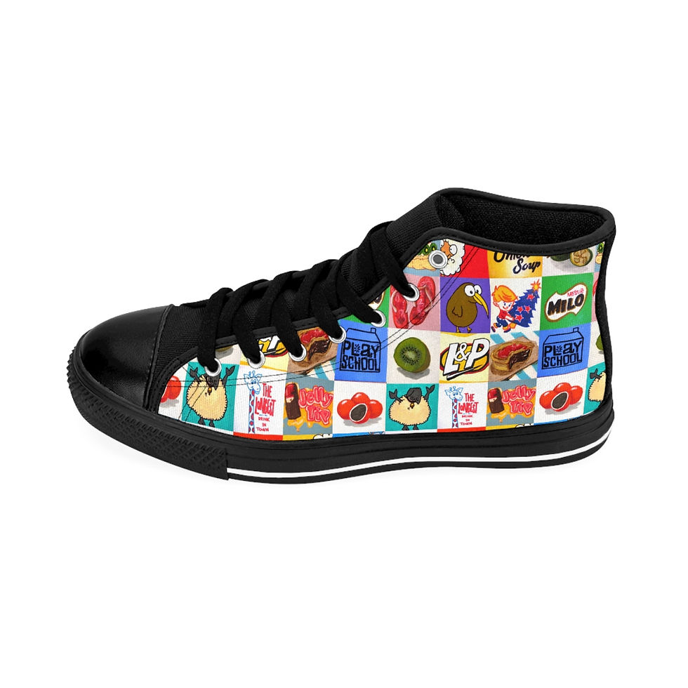 Thumbnail: Kiwiana Collage - Men's Classic Sneakers