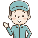 案内する男性作業員