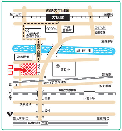 福岡保養院案内地図
