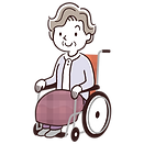車いすの女性