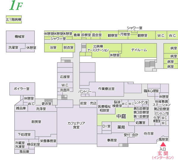 療養病棟（南病棟）案内図