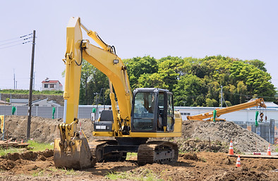 土木工事現場の重機