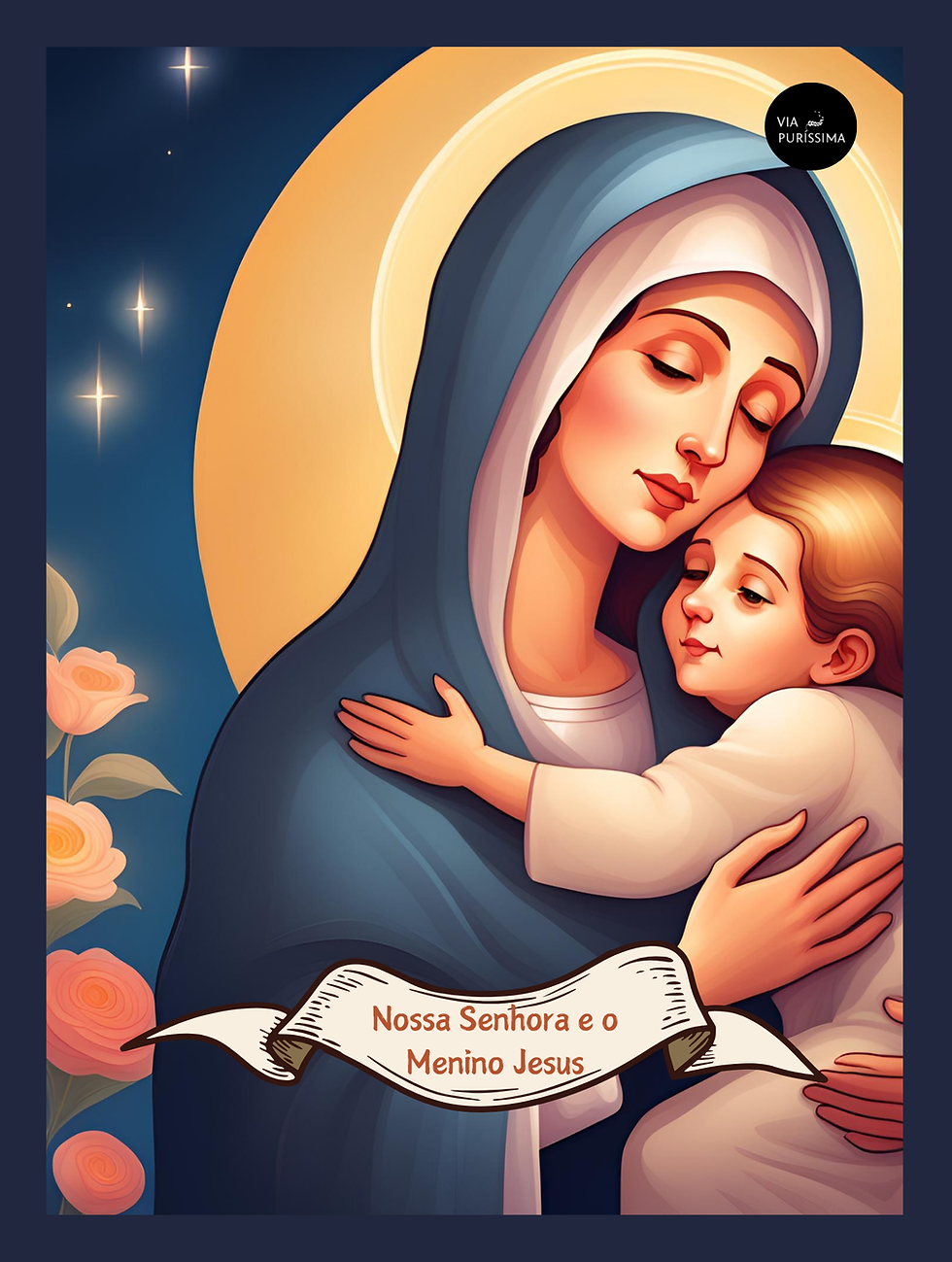 Miniatura: Caderno de Brochura - Nossa Senhora com o Menino Jesus