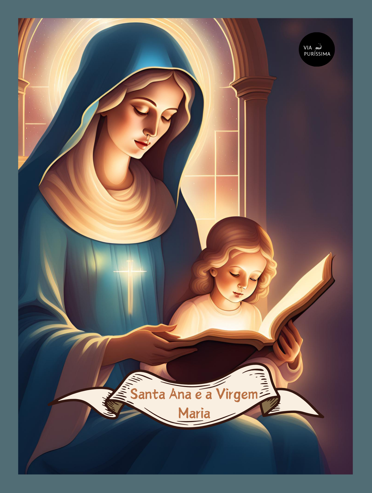 Caderno Colegial - Santa Ana e a Virgem Maria_5 - Capa Dura - 1 Matéria