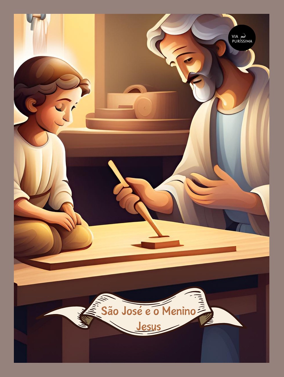 Miniatura: Caderno de Brochura - São José com o Menino Jesus
