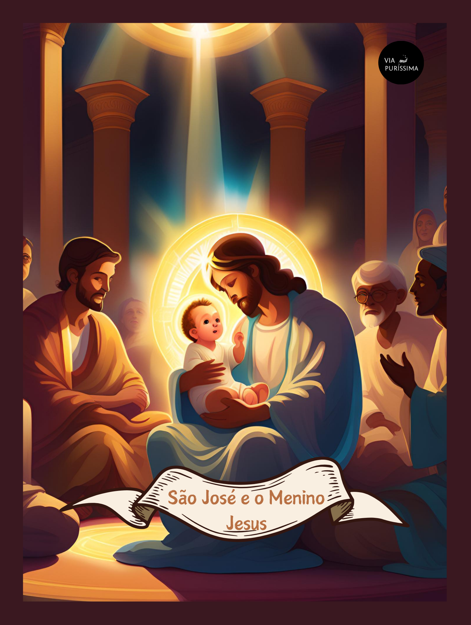 Caderno Colegial - São José e o Menino Jesus_5 - Capa Dura - 1 Matéria