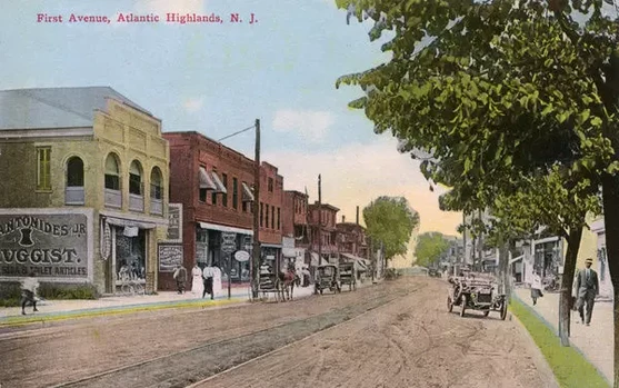 First Avenue Atlantic Highlands Historical horse and buggy