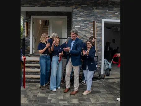 "Mayor John Pallone at the ribbon cutting ceremony for BeachWalk, a new nine-townhome development by Cross Builders in Long Branch, NJ, located just blocks from the beach and part of the city’s growing luxury housing expansion along the Jersey Shore"