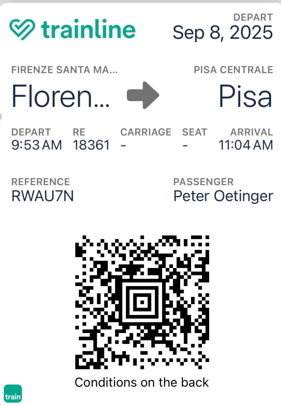 When traveling by train in Europe, download the easy to use Trainline app