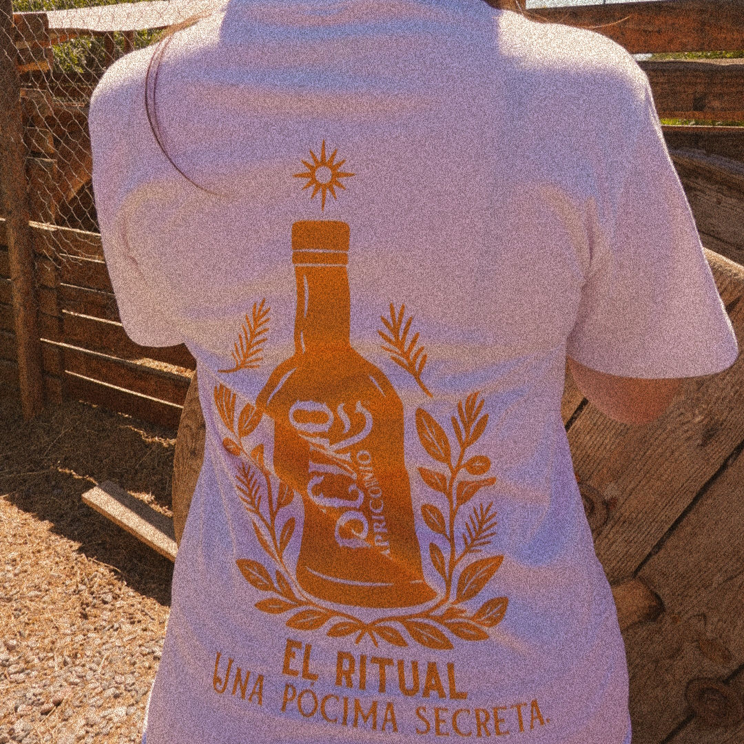 Polera blanca estampada