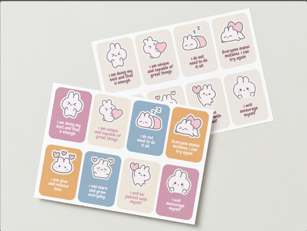 Bunny Affirmation Cards