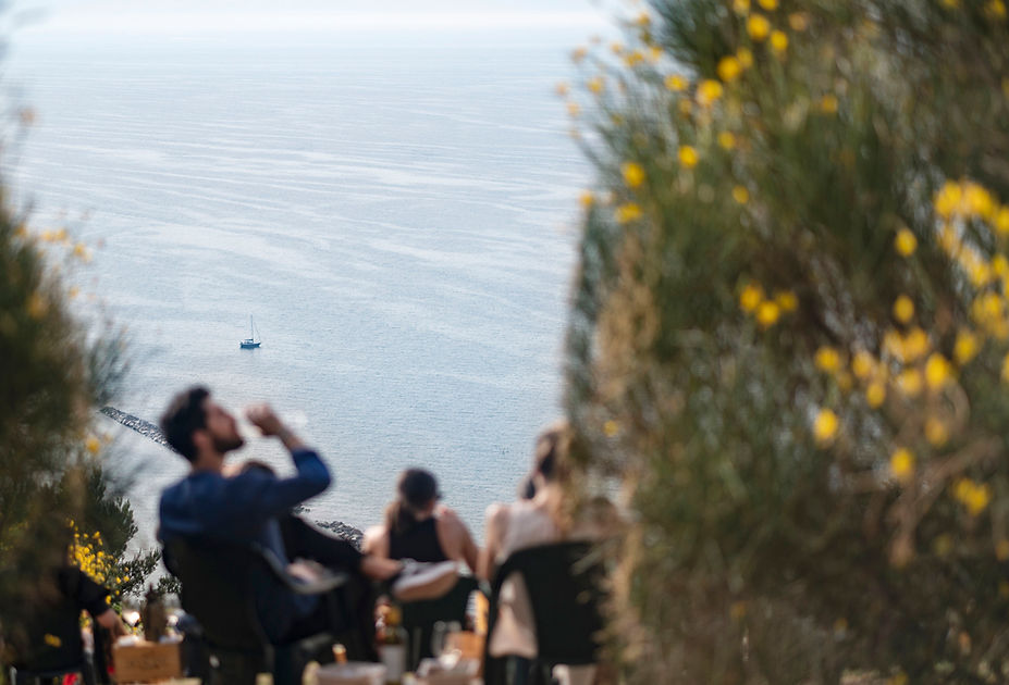 Nice view of the Adriatic Sea from Villa Alba hill in Pesaro