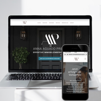 Logo und Webdesign für die Immobilienmaklerin Anna Aguado Prehn in Hamburg.