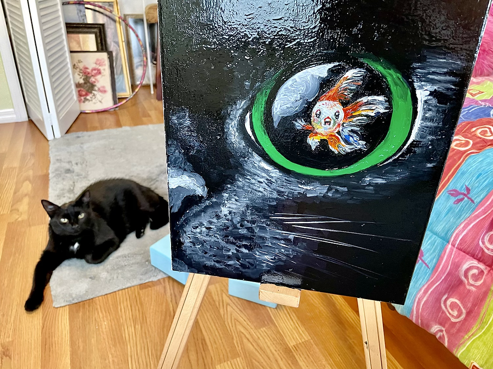 Thumbnail: Reflection in the cat’s eye 