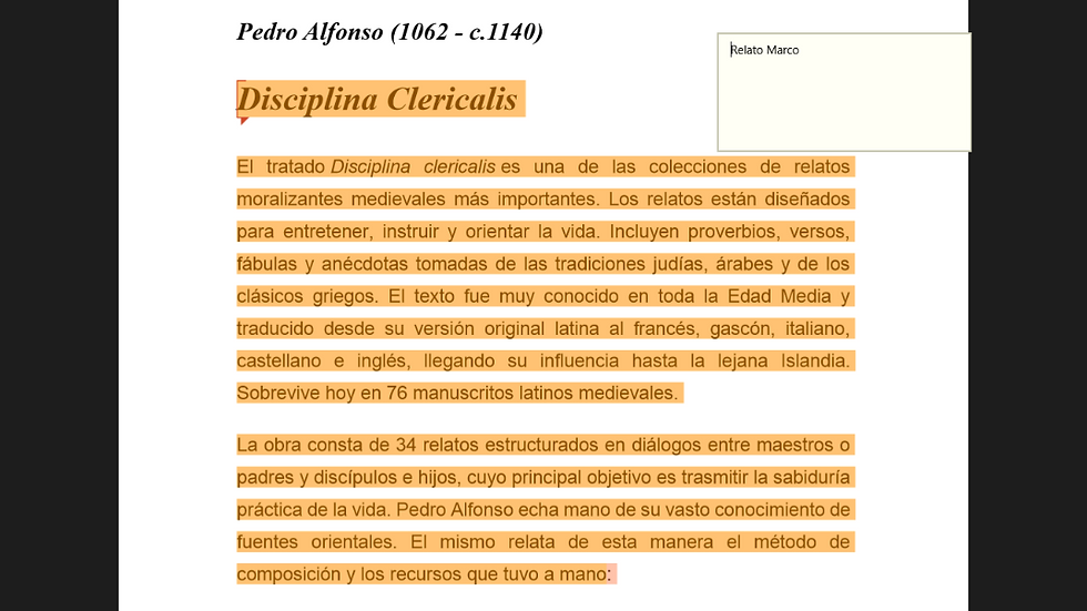 Relato Marco
