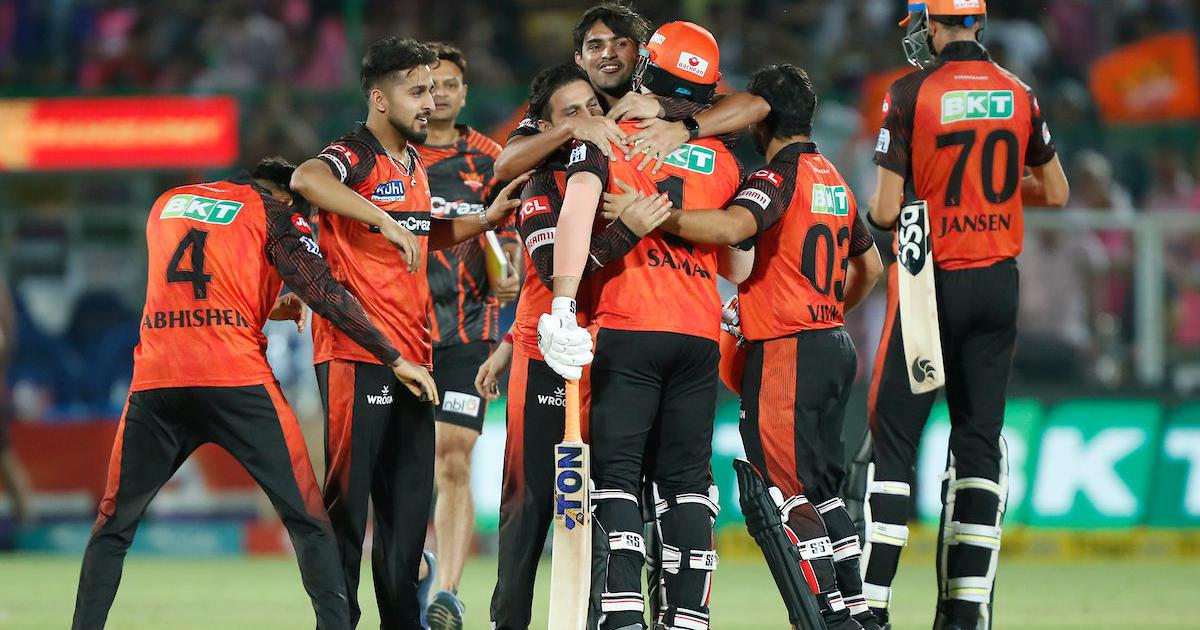 RR vs SRH Highlights: Samad smashes a six after no-ball to seal four wicket win for Hyderabad..!