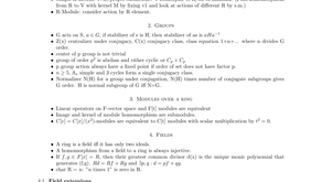 Algebra Quick Notes | Field Extensions, Adjoining Roots, Ruler and Compass, a bit of Galois ... 