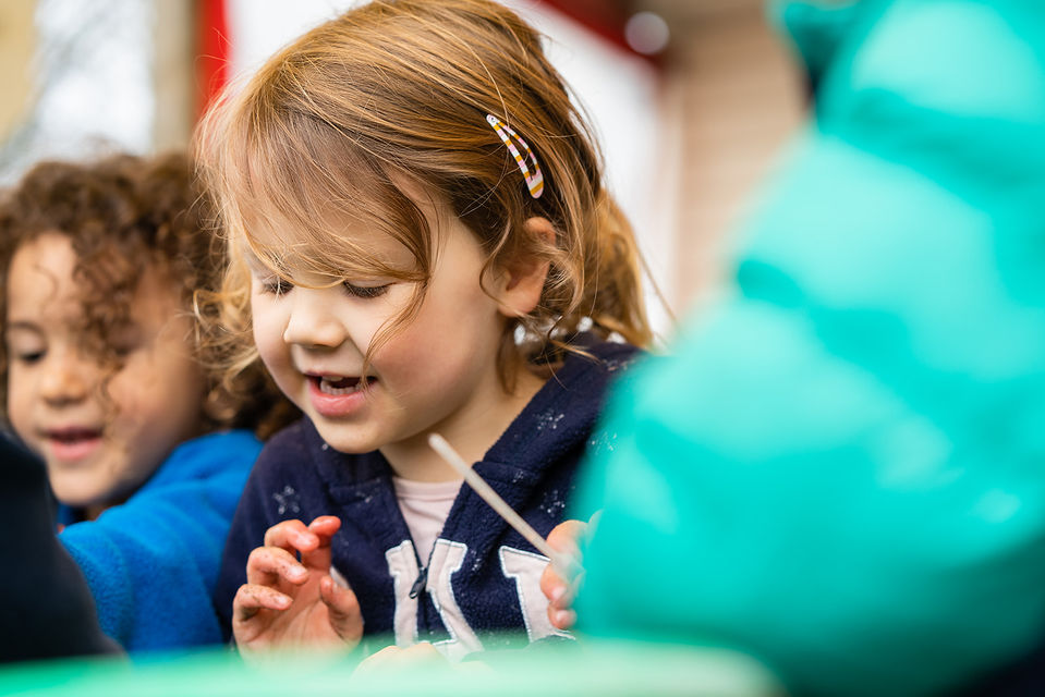 Girls learning at Te Whare Rama kindergarten