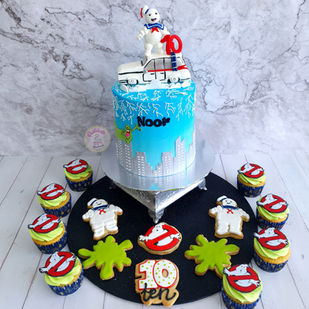 buttercream cake, dulce de cazafantasmas, ghostbusters