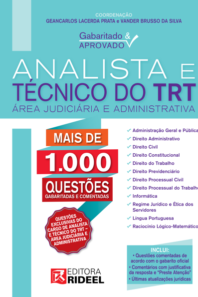 Analista e técnico do TRT: área judiciária e administrativa