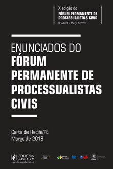 Enunciados do Fórum permanente de processualistas civis: carta de Recife/PE