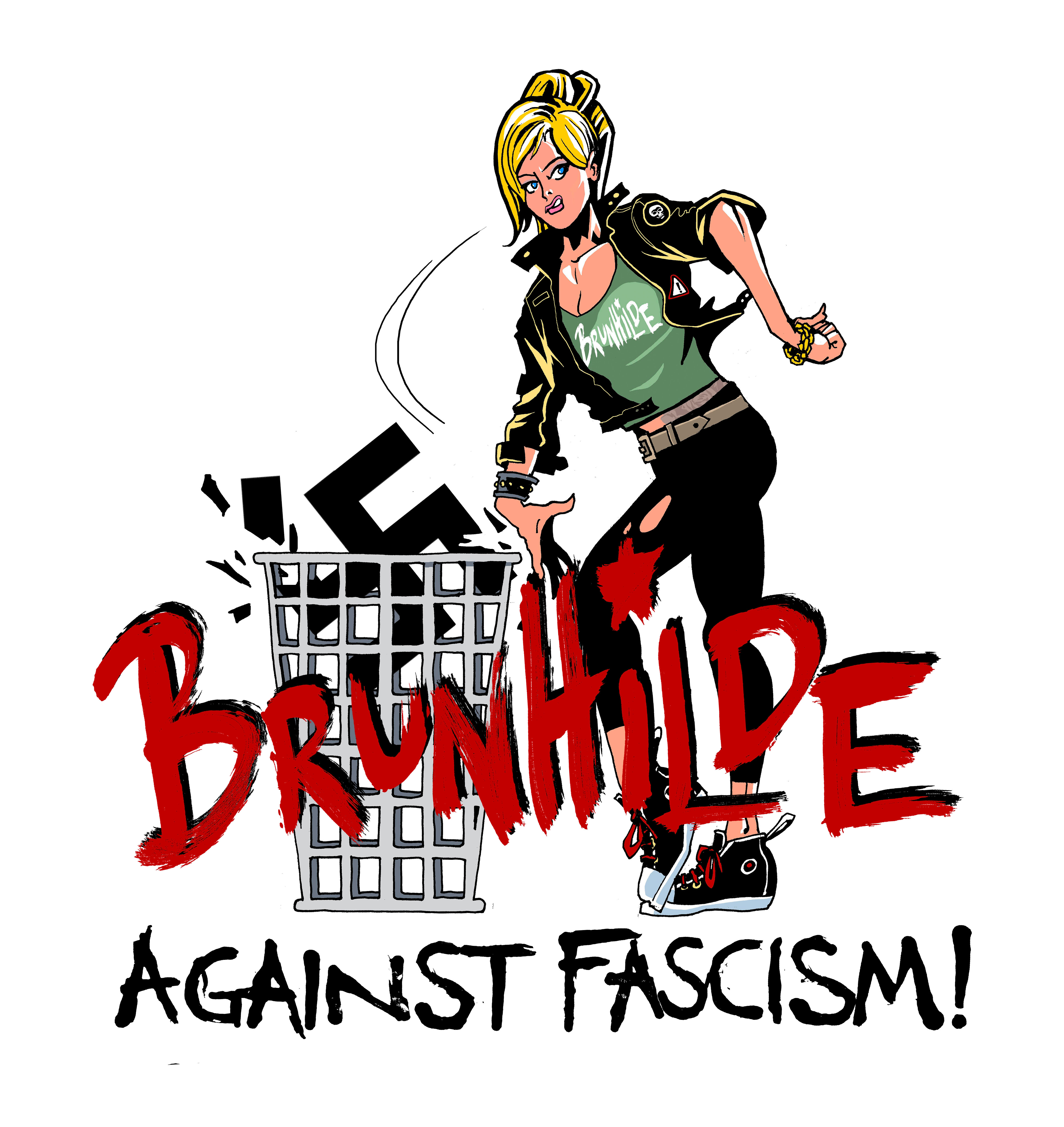 Poster Brunhilde against fascism F *** NZS