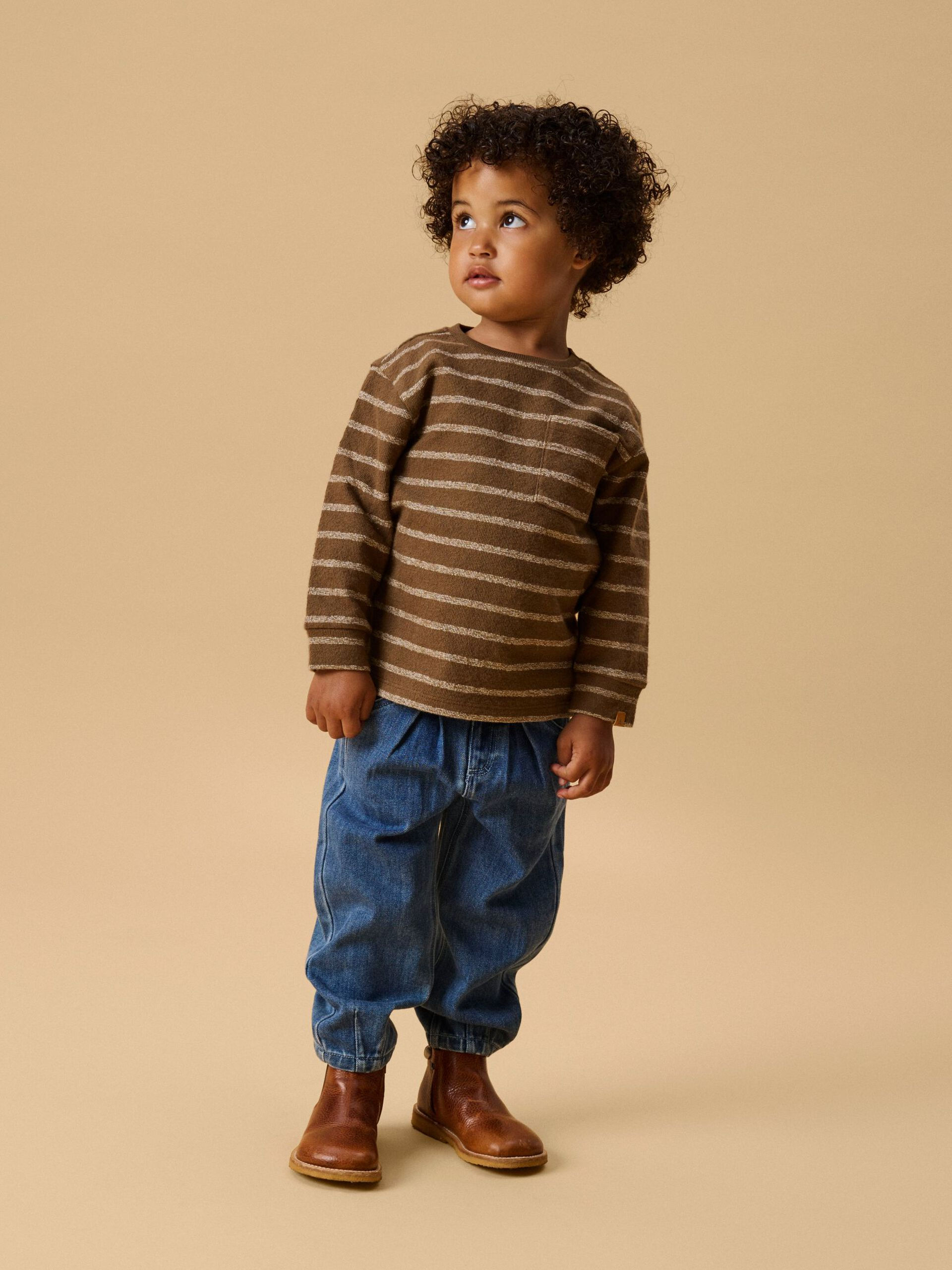 Kopie von Lil' Atelier Mini – Biobaumwoll Langarmshirt-Teak