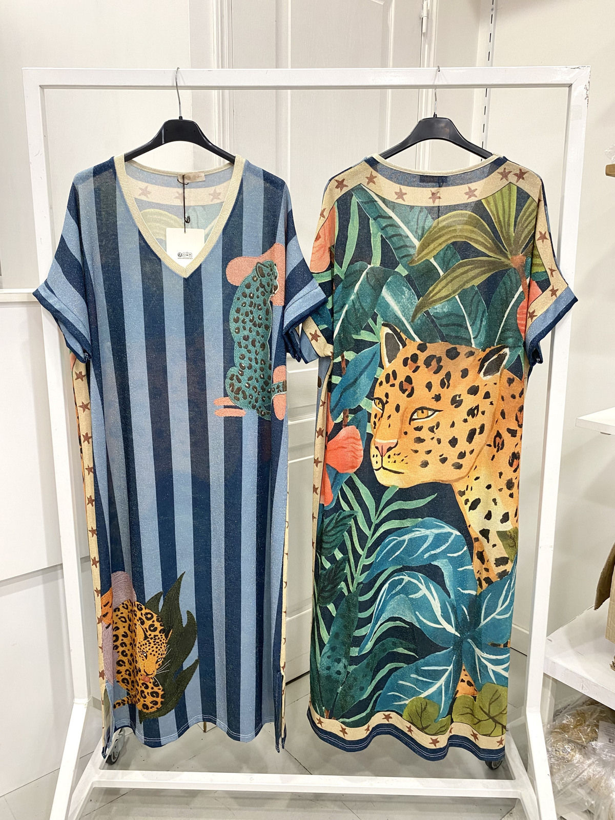 NOS – Lurex-Kleid Leopard