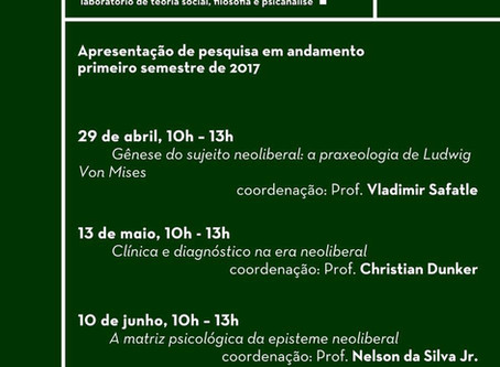 Apresentação da pesquisa em andamento - primeiro semestre de 2017