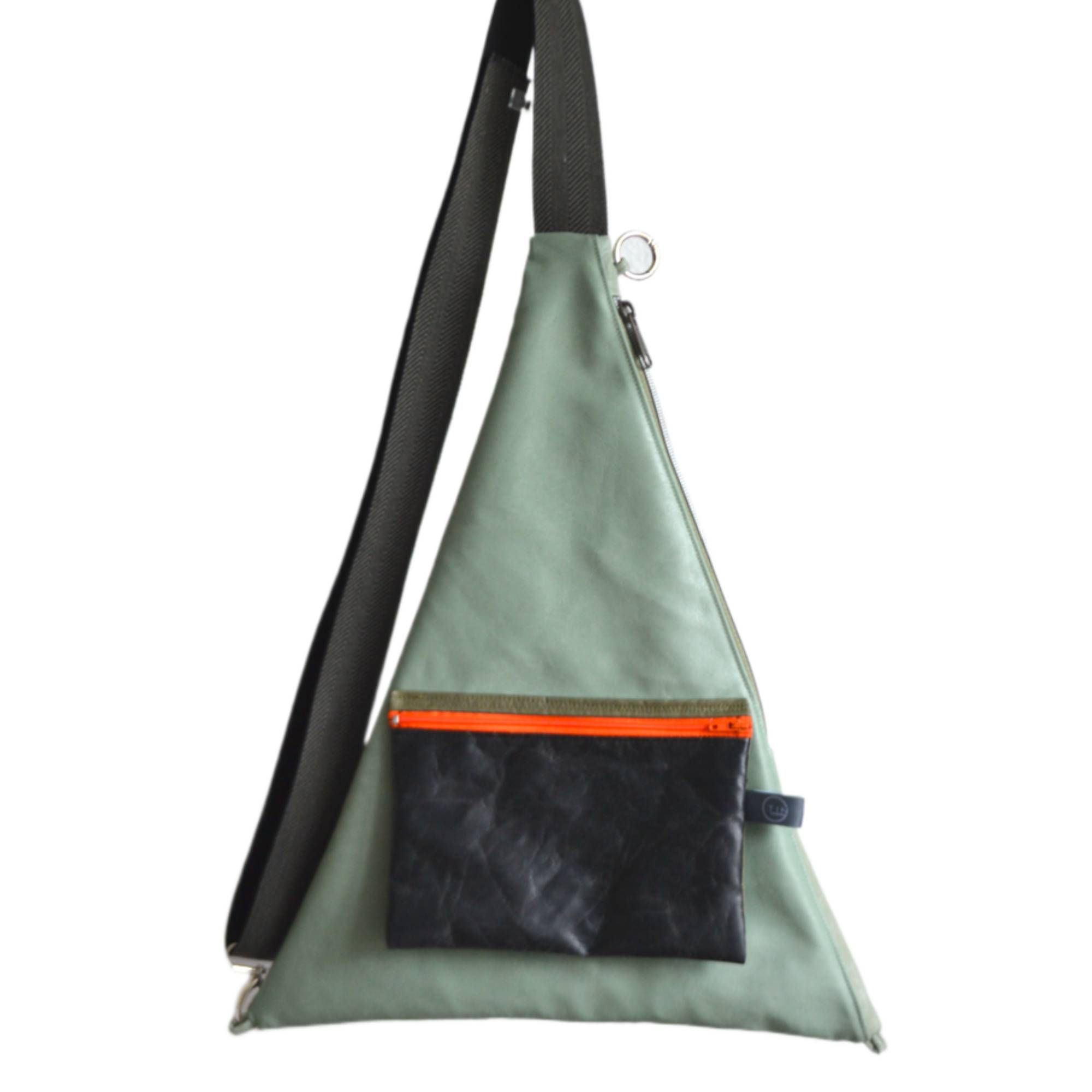 Sling Bag - VintageGrün+flieder+schwarz