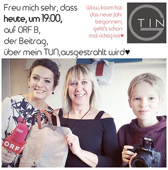 Tin-G, wandelbare Tasche, vegane Tasche, Tasche, wandelbar, Martina Fülöp-Unger, ORF, ORF Burgenland, Fernsehbeitrag, ORF-B,  individuelle Tasche, Taschendesign