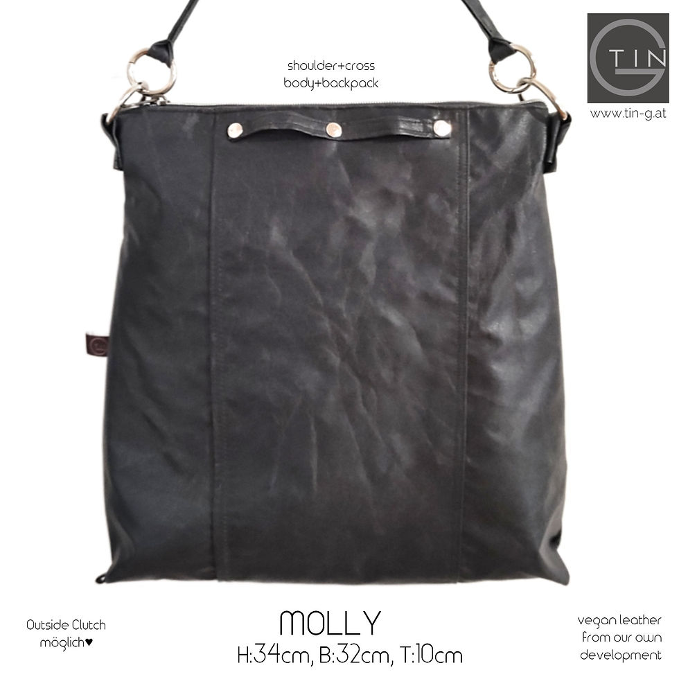 Miniaturbild: MOLLY-anthrazit, mit Nähten - Rucksack