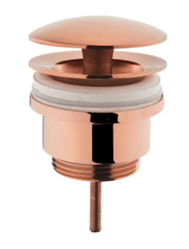Pop Up Drain Without Overflow, Rose Gold