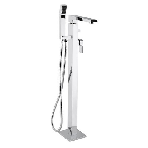Floor Mounted Tub Filler Square Chrome
