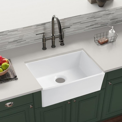24" x 16" Farmhouse Kitchen Sink Ceramic