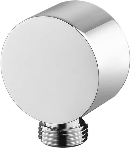 Wall Shower Hose Elbow Round Chrome Keymark