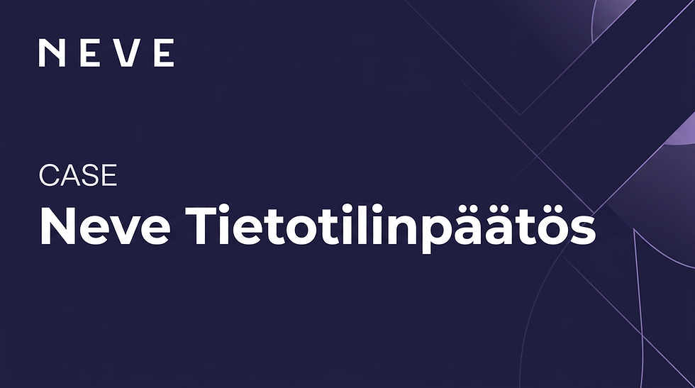 Neve Oy integroitu tietotilinpäätös 2025 – Functos-referenssicase