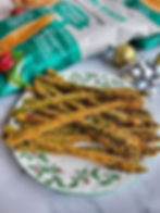 pork rind crusted asparagus