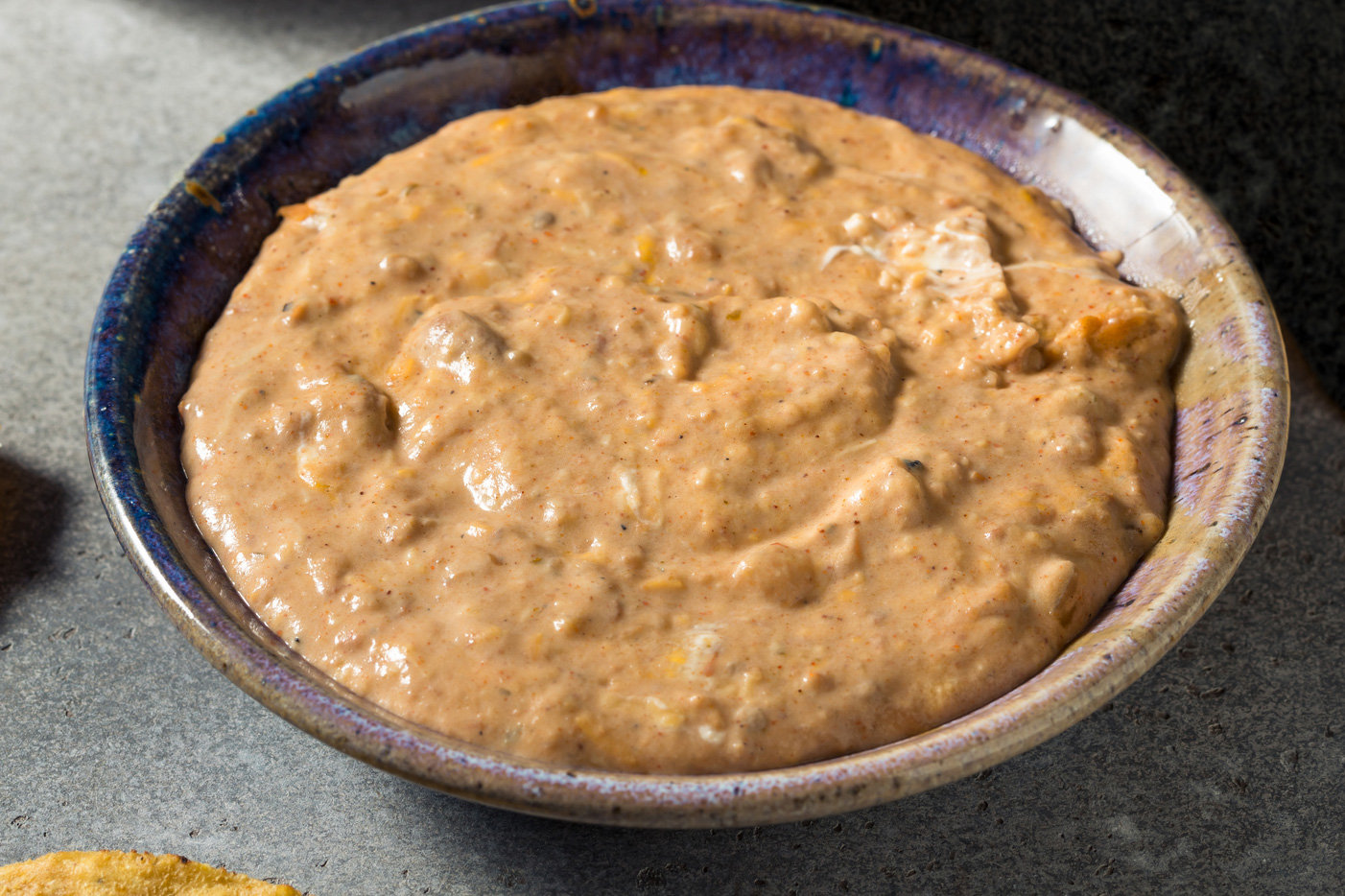 Taco Bean Dip and Pork Rinds Southern Recipe