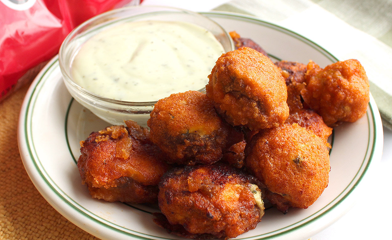 Stuffed and Battered Mushrooms Southern Recipe