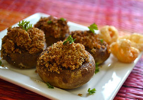 Pork Rind Encrusted Mushrooms