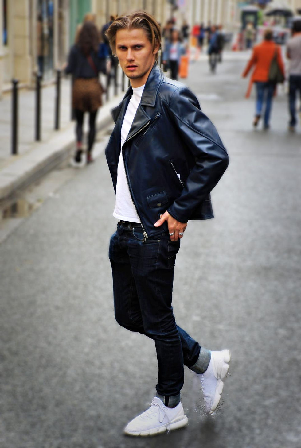 Miniature : Perfecto Cuir Sandro Bleu