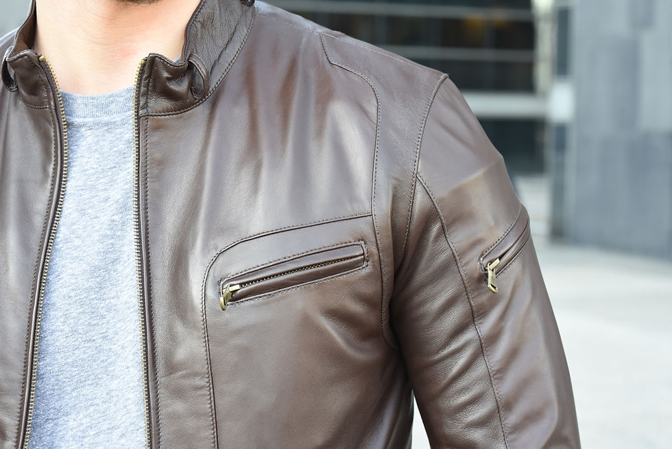 Miniature : Blouson en Cuir Mike Coloris choco