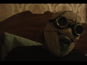 Poster for indie horror film Amityville Shark House featuring shark-themed terror