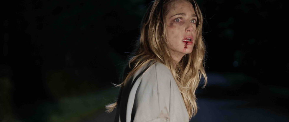 Jessica Rothe looking distressed during a confrontation in psychological horror film Affection